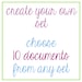 create your own set - choose 10 documents from any set