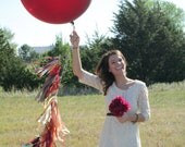 36 inch Balloon and Tassel Garland Tail (Sparkling Burgundy  & Fall Flourish)