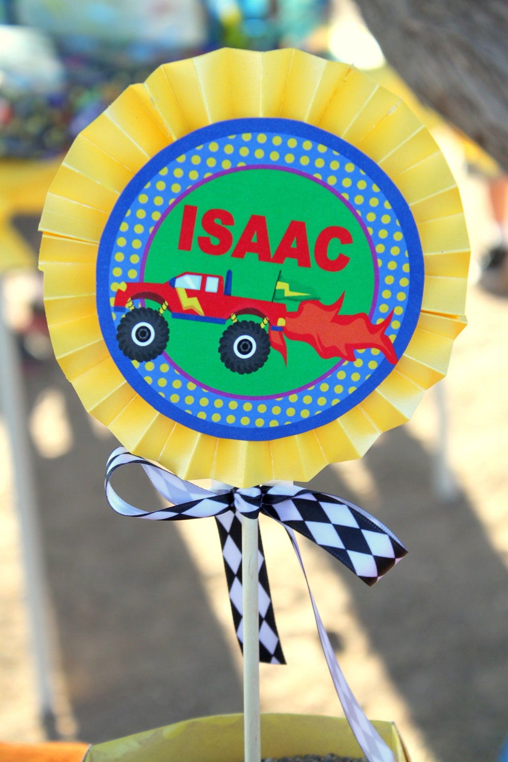 MONSTER TRUCK CIRCLES- Party Circles or Party Bursts - Boys Birthday Party - Racing Party Personalized Printables - Krown Kreations Il_170x135