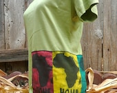 Women's organic Africa HOME batik T-shirt -- Includes FREE sticker with purchase