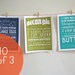 Set of Three 8x10 Kitchen Art Prints of Classic Recipes with Handlettering