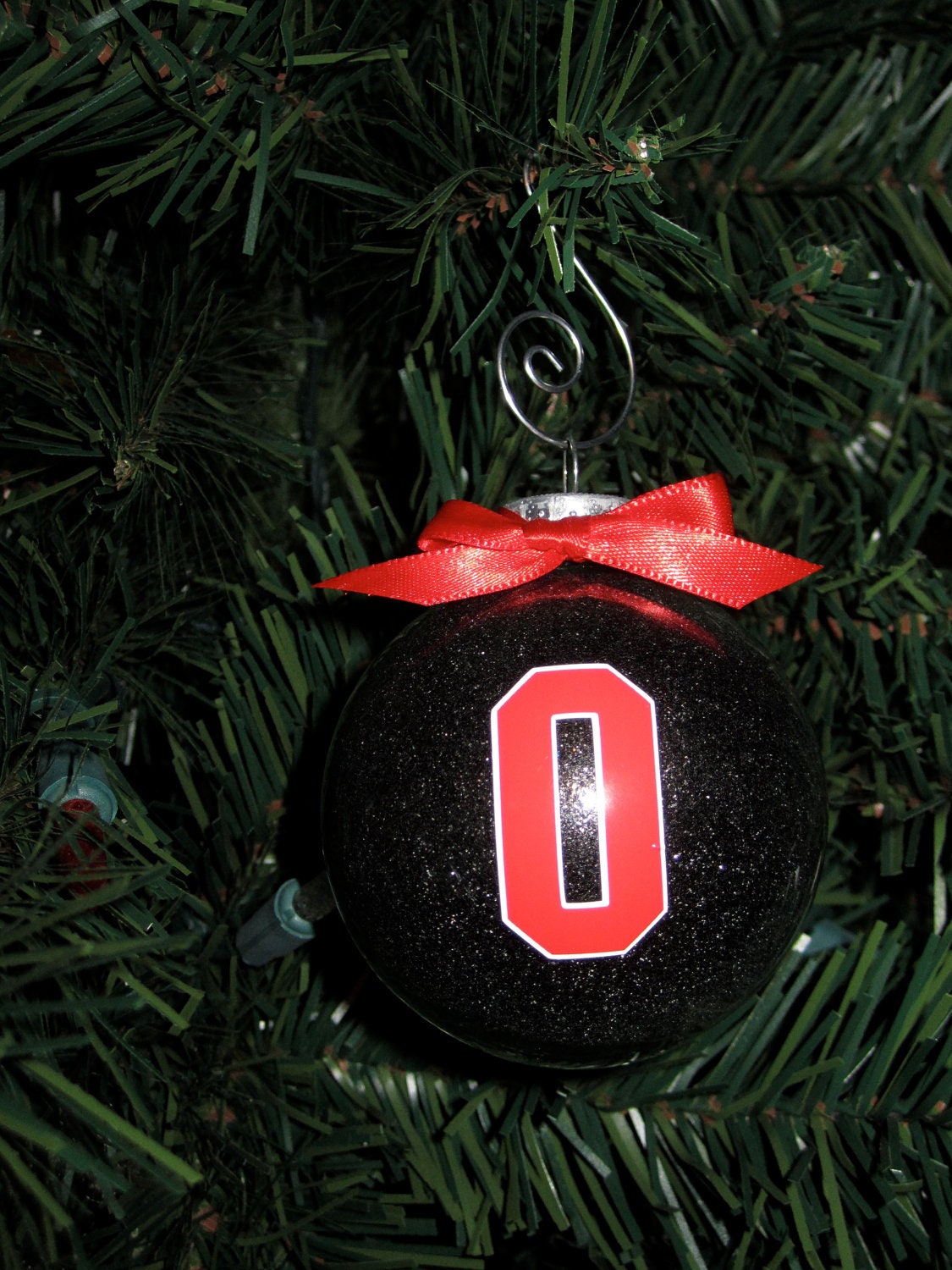 Black Block O Ornament - Ohio State University