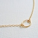 Tiny Gold Oval Necklace - Minimal Modern Dainty Everyday Jewelry - Bridesmaids Set