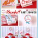 Sport Baseball Baby Shower Package Personalized FULL Collection Set - PRINTABLE DIY - BS804CA1x
