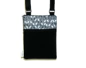 Grey black cross body sling purse adjustable strap shoulder vacation bag travel wallet hobo hipster shopping small white