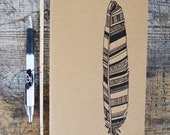 Feather Moleskine, Hand Illustrated