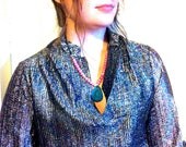 Shimmery early 80s Blouse