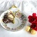 Pretty tidbit tray, mini cake stand, jewelry / soap dish, wedding favor: upcycled Paragon "Country Lane" china