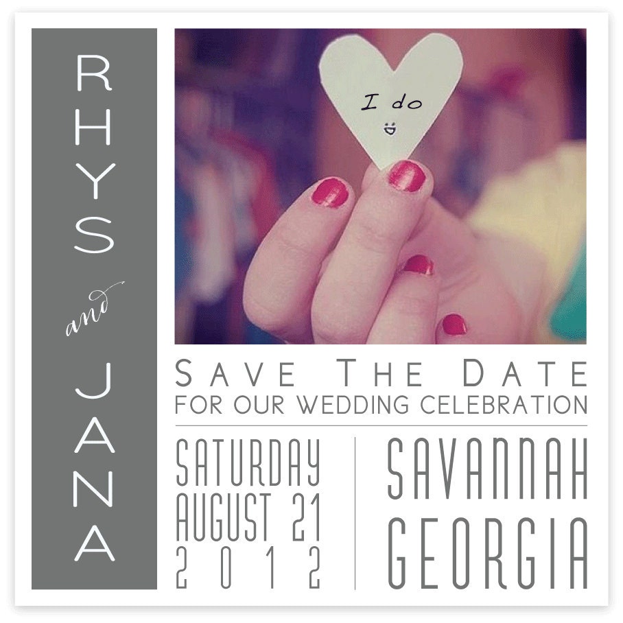 Printable Save the Date - "I do" -  with photo option
