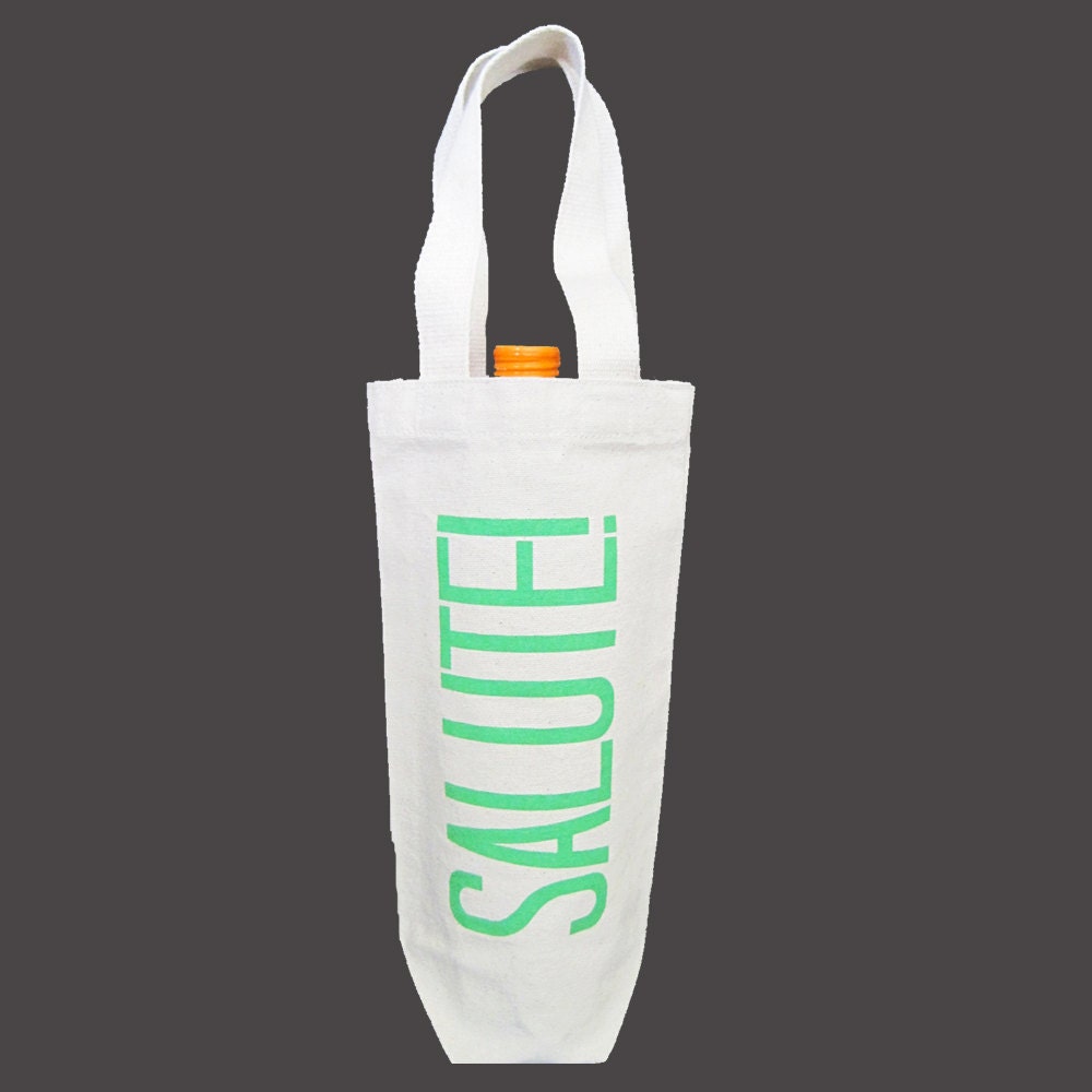 Recycled Cotton Canvas Wine Bag - Salute