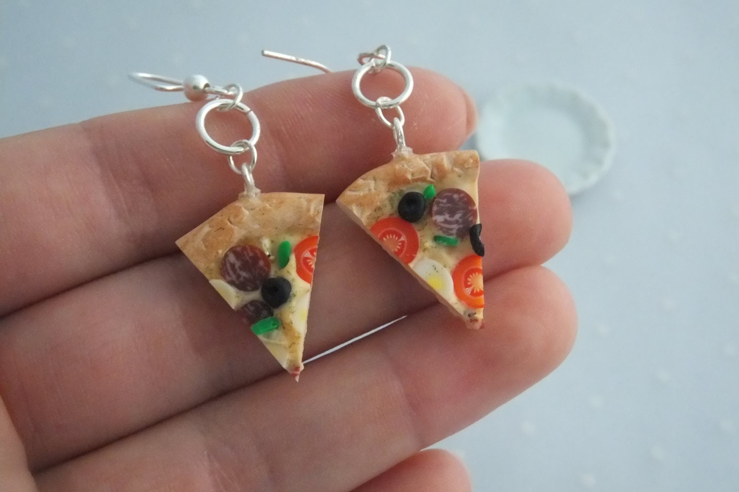 Miniature Pizza Earrings