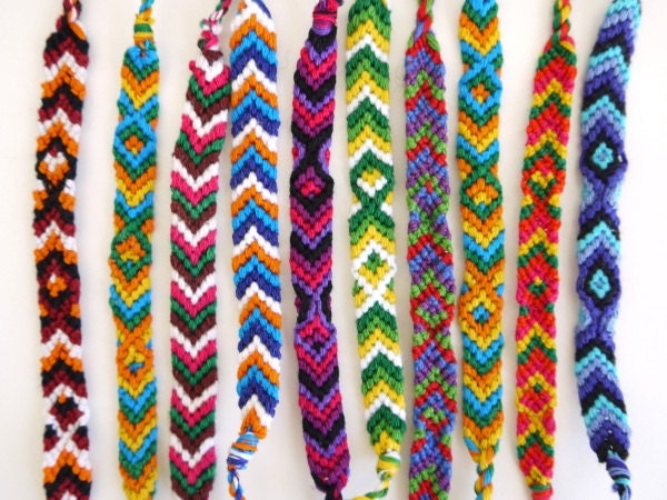Friendship Bracelets, Thin Woven, South American, bracelets for embellishing, Wholesale / Bulk Lot of 20