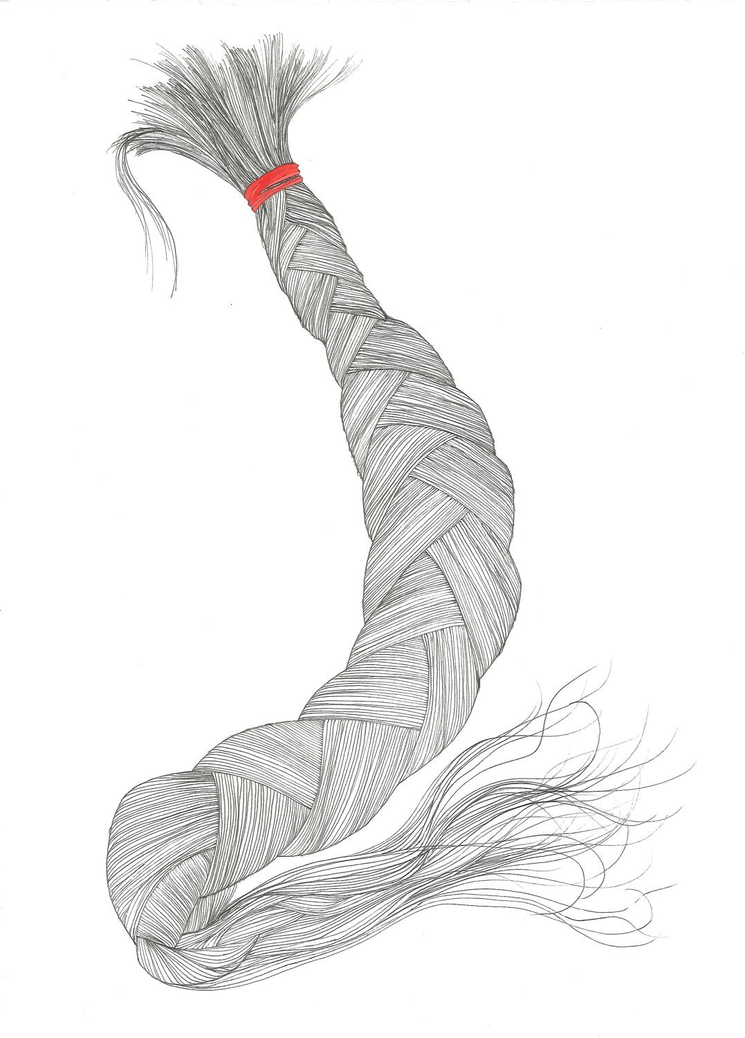 June 7, 2012 (Trail) - original ink and watercolor drawing