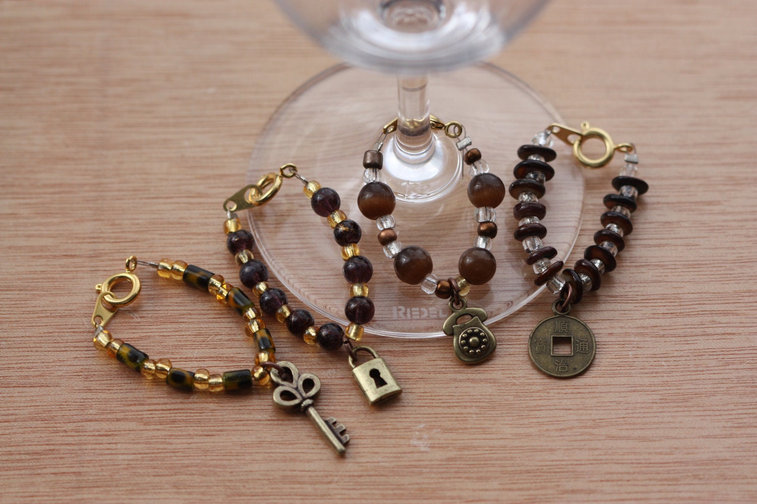 Wine Glass Charms Set of 4