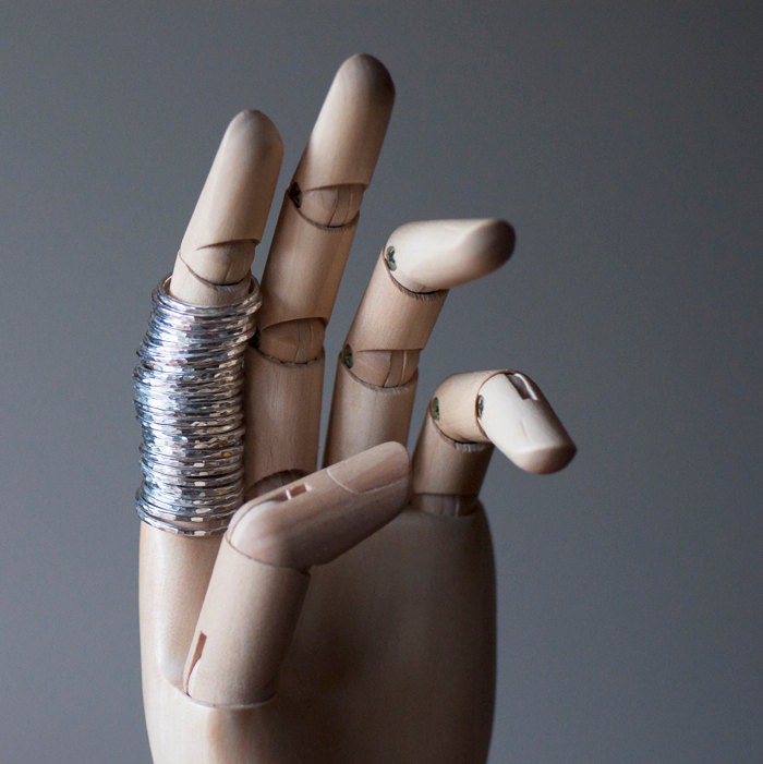Stacking rings. Set of 3. Sterling silver