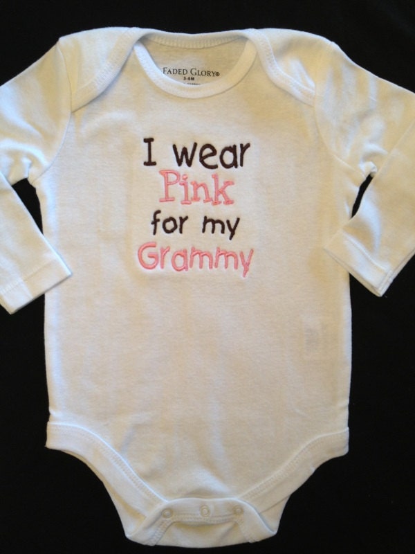 I Wear PINK for my Grammy Onesie