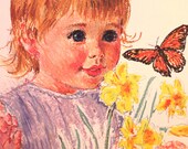 Little Girl - Vintage Children's Print - Frances Hook Illustration (Wall Hanging Art Decor to Frame)