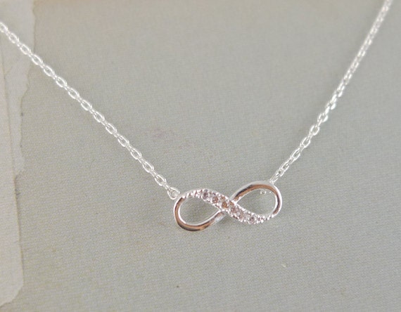 tiny silver infinity necklace