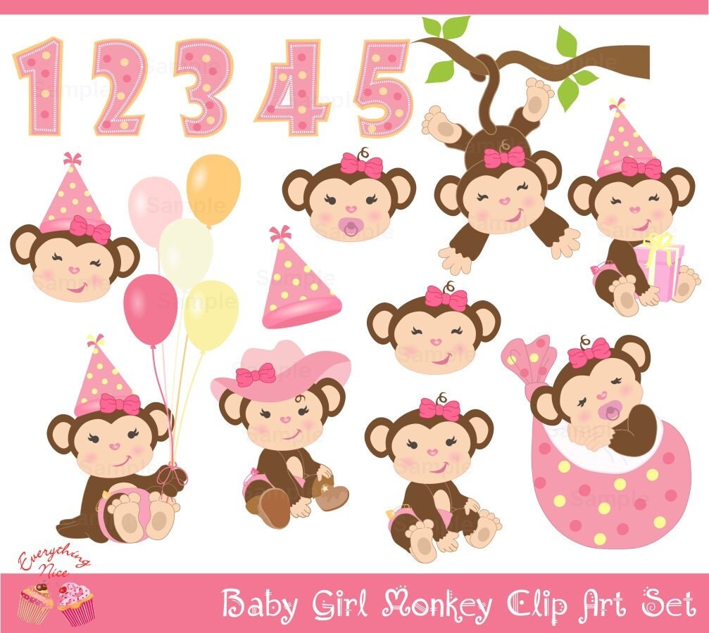 Baby Monkey Clipart