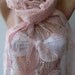 womann Super elegant Shawl / Scarf with Lacy Edge light pink