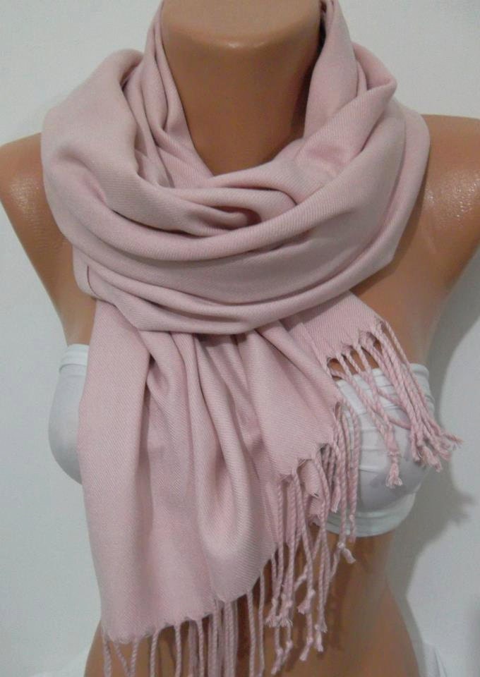 by womann Gorgeous Scarf / Shawl  Elegant  Scarf  Super quality -  Cotton Pashmina... Light pink
