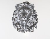 Faux Taxidermied - The Mufasa - Chrome Resin Lion Head- Resin White Faux Taxidermy- Chic & Trendy