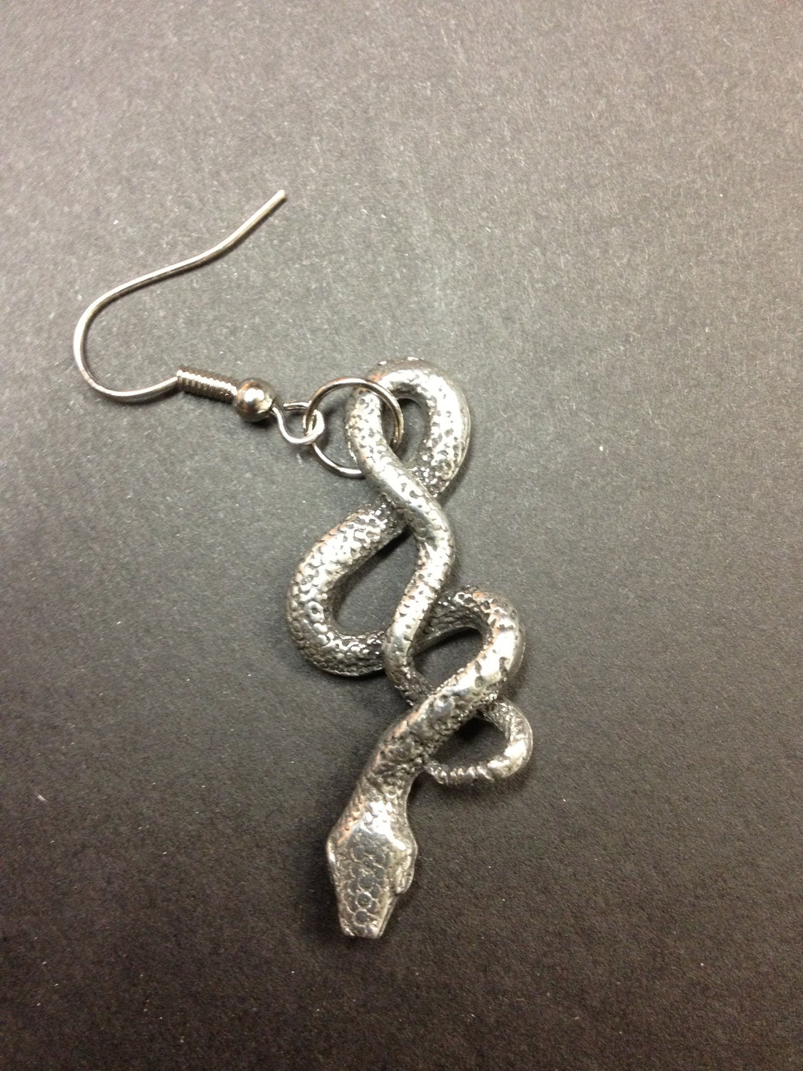 Pewter Snake Earrings