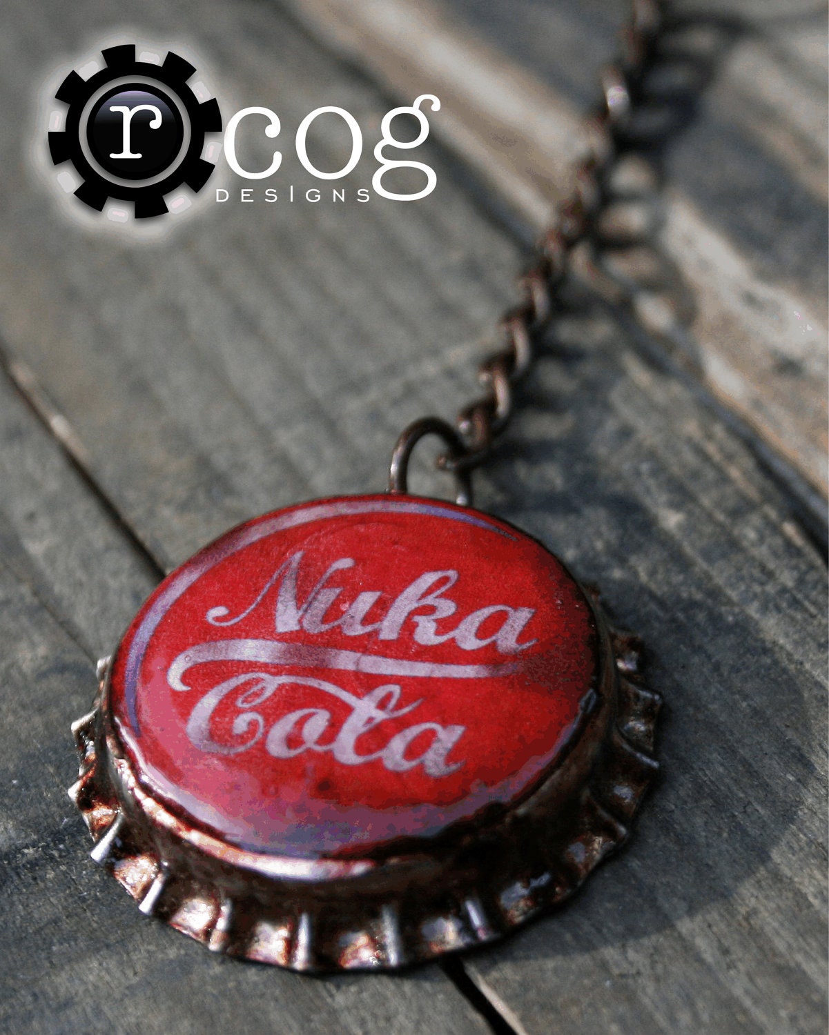 Nuka Cola Cap Keychain - Fallout Wasteland Jewelry