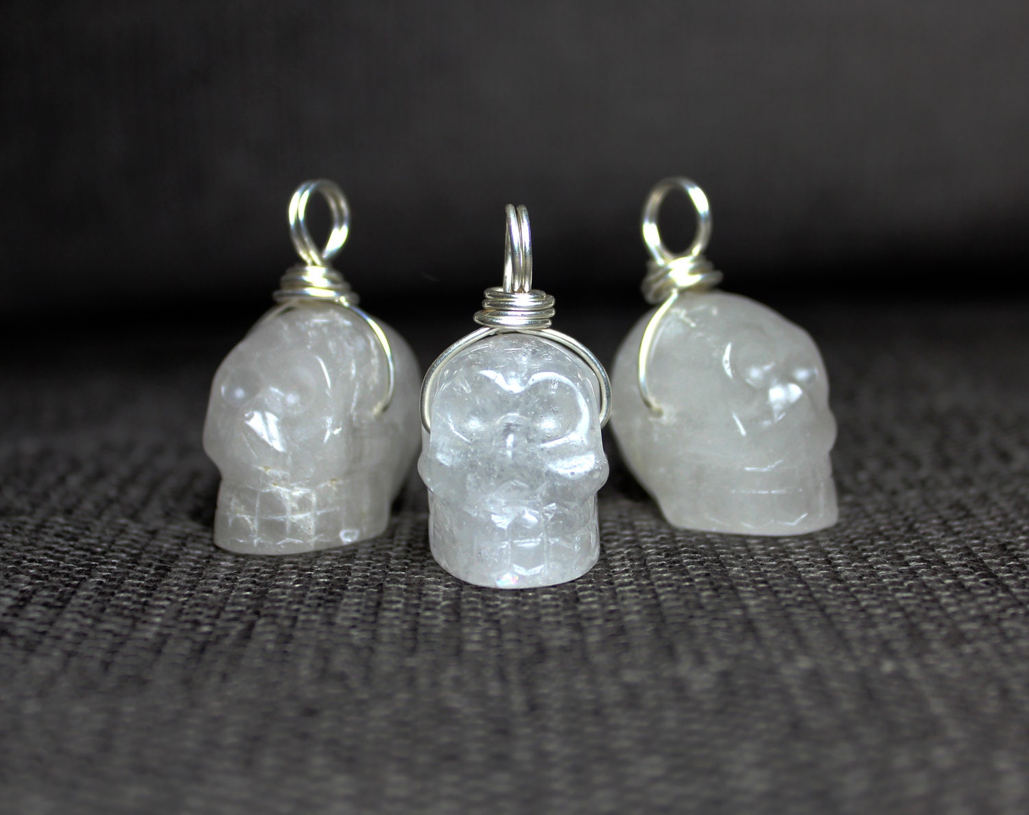 Powerful Quartz Crystal Skull Pendant by Aloha Shakti