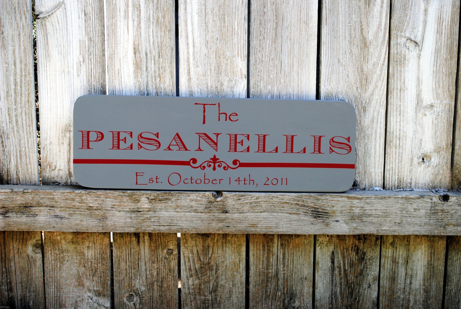 CUSTOM FAMILY NAME Sign with Established Date, you customize colors, and fonts