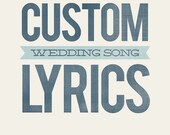 Custom Wedding Song Lyrics - 8x10- Rustic - Vintage Style - Typographic Art Print - Custom song quote, name and wedding date