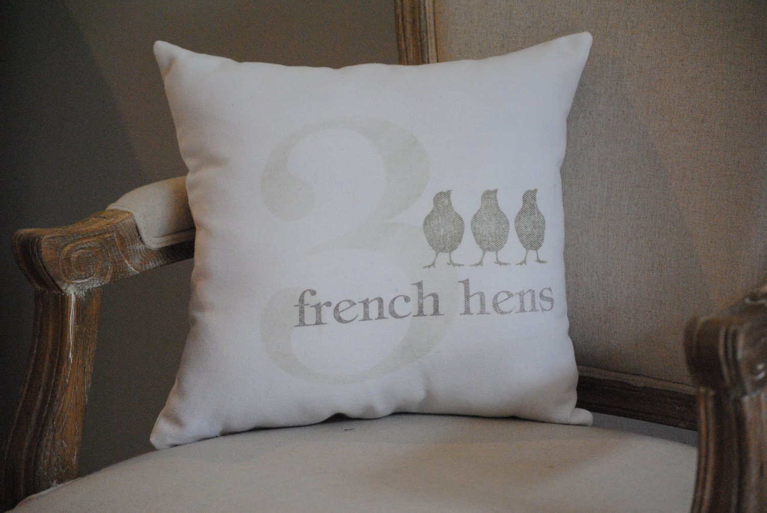 Three French Hens - Pillow