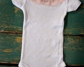 Lace Trim Onesie - Pink Vintage Lace - Trendy Baby Girl - Perfect Baby Shower Gift