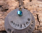 Personalized Necklace, Custom Necklace, Name Necklace, Simple Necklace, Pendant Necklace, Hand Stamped Necklace