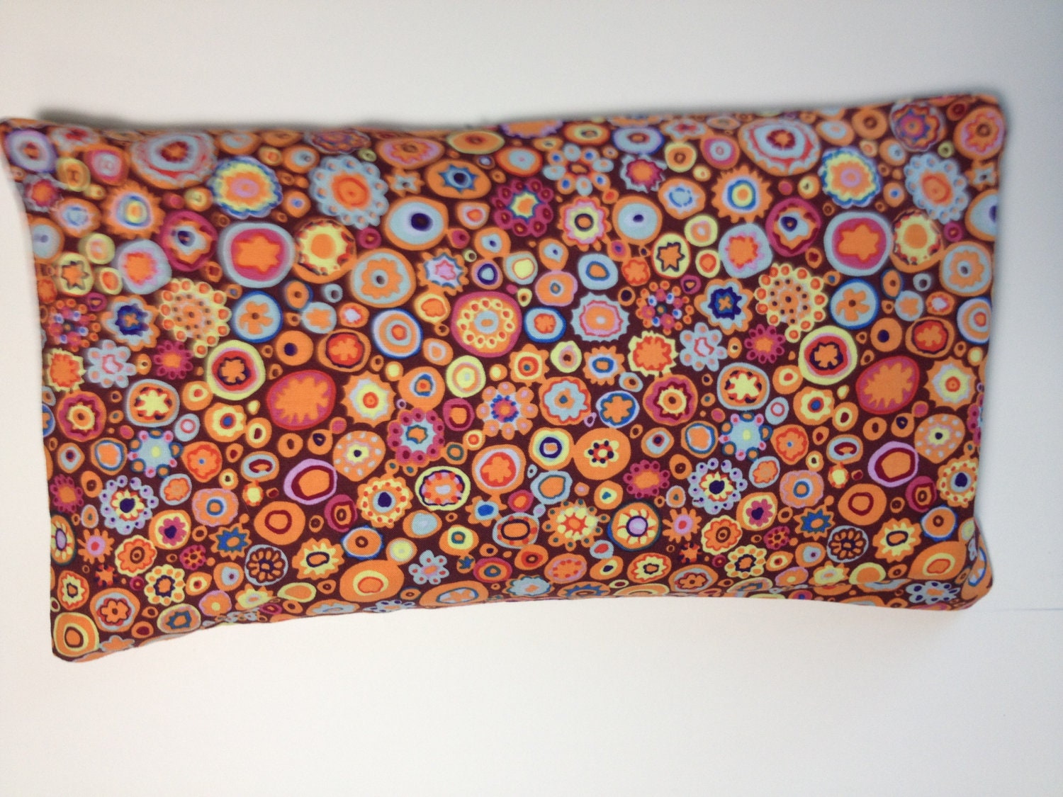 Fun Multicolor Dot Print  Relaxing Flax Seed Pillow