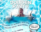 Printable Dolphin Party Invitation