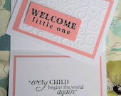 Every child begins the world again - Baby Announcement or Shower Card