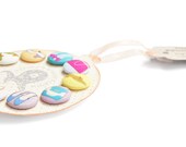 Fabric covered buttons handmade fun colorful little round SHOES Buttons purses