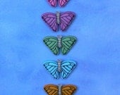 Beautiful Butterflies : magnetic wineglass charms