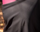 SALE - WOOLSECTION50 -Black Wool Gabardine Fabric