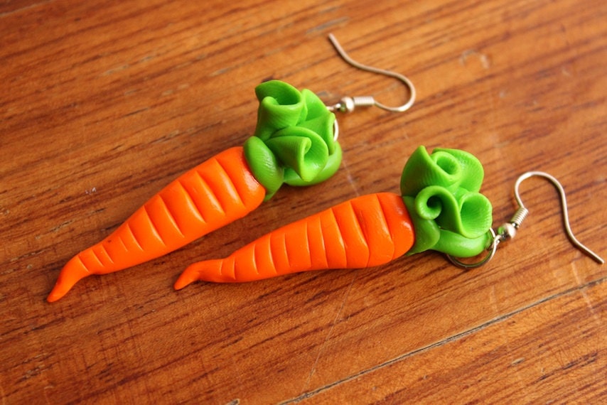Polymer clay carrots