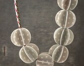 Circus Style Necklace / Polka Dots and Red and White Stripes