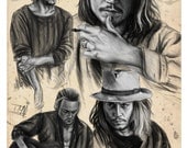 Johnny Depp Quadruple Print A4
