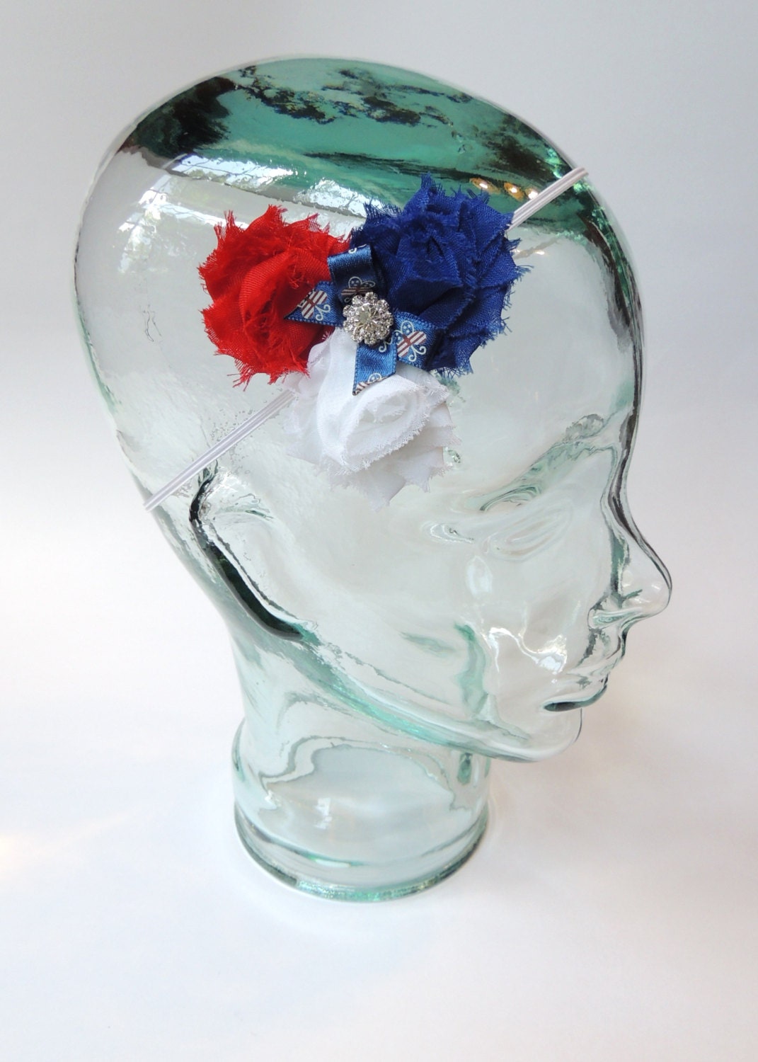 4th of July Mini Shabby Baby Headband