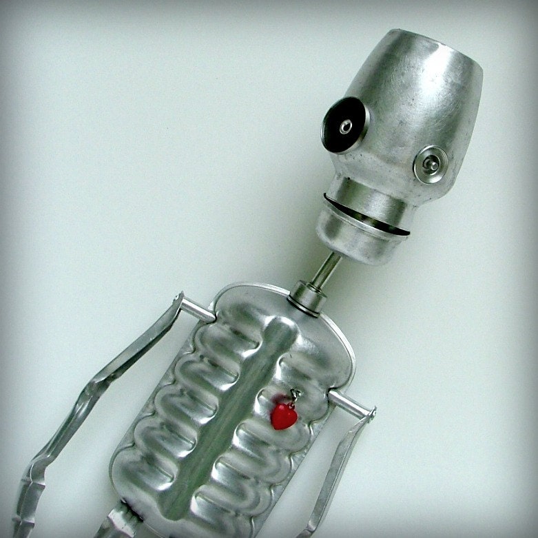 Skeleton Robot Scully - recycled art assemblage