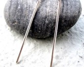 Silver Bar Earrings Minimalist Earrings Long Dangle Earrings Women's Earrings