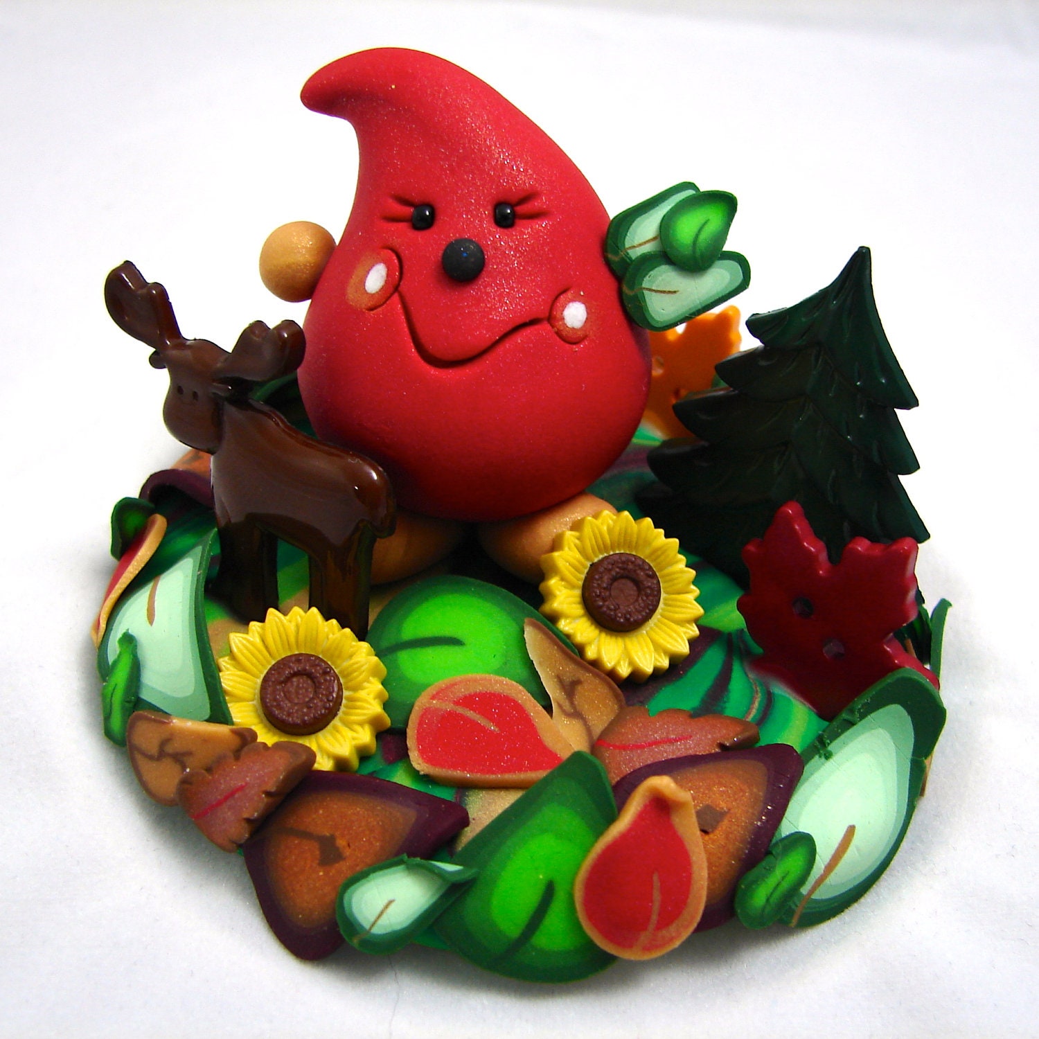 NORTH WOODS Parker StoryBook Scene - Polymer Clay Character Sculpture Figurine