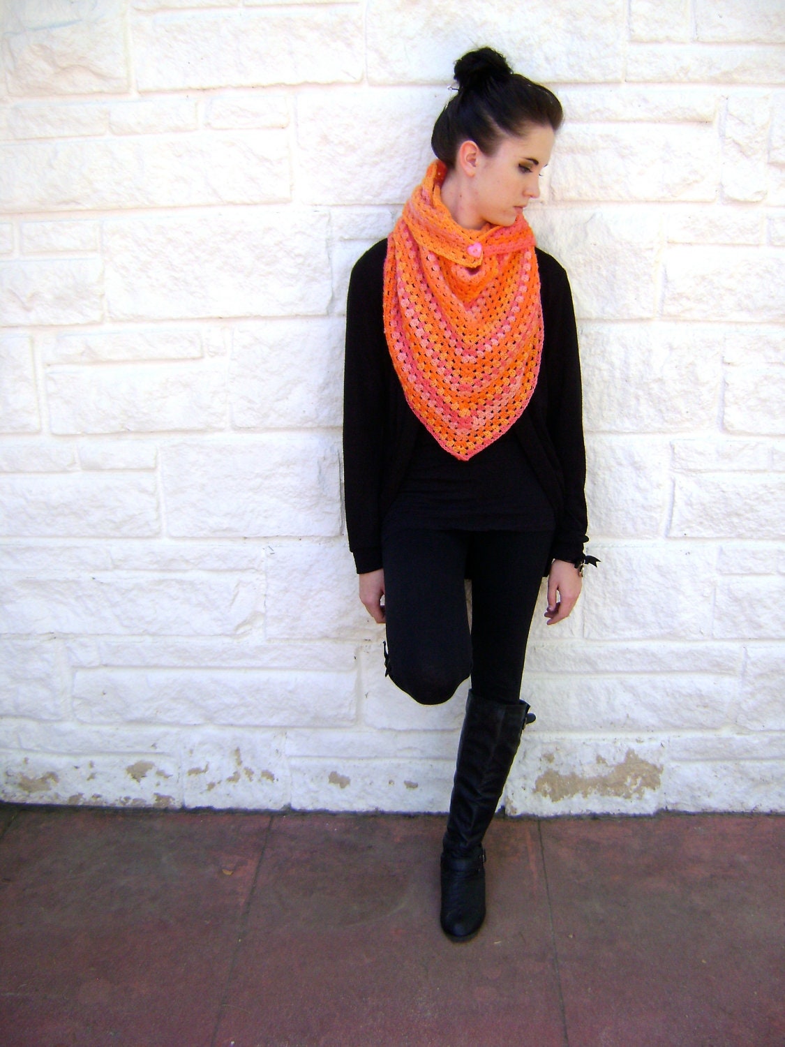 Crochet Pattern for Orange Smoothie Scarf - Easy Quick Pattern for Teen to Woman INSTANT DOWNLOAD
