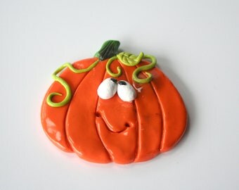 Silly Pumpkin Fridge Magnet... Halloween/Thanksgiving