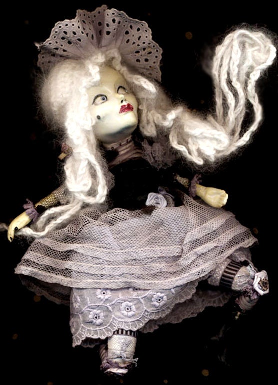 Carte Blanche Valentine Vixen doll...WiLLemeTTe...OOAK handmade kiln fired clay & kidskin goth doll
